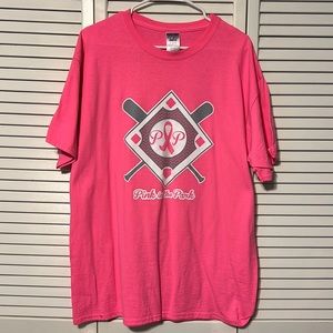 Pink in the park tee shirt size xL baseball shirt